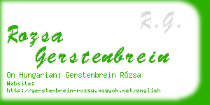 rozsa gerstenbrein business card