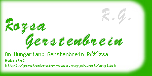 rozsa gerstenbrein business card